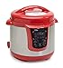 Elite Platinum 8 Quart 14-in-1 Multi-Use Programmable Pressure Cooker, Slow Cooker, Rice Cooker, Sauté, and Warmer - Red