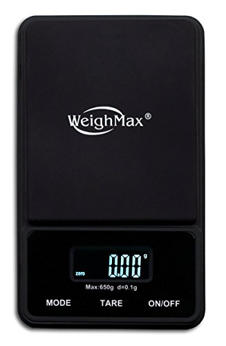 Weighmax NJ650-Black Dream Series Digital Pocket Scale, 650 by 0.1 g, Black