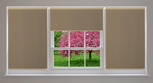 All Design's Blackout Room Darkening Polyester Roller Shade / Window Blinds with Looped Chain, 27" x 72" Grey Color