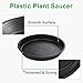 GROWNEER 6 Packs 10 Inches Plant Saucer Drip Trays, Round Plastic Plant Pot Saucers Flower Pot Set for Indoor Outdoor Garden, Blackthumb 2