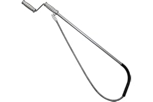 Master Plumber 45030-6 EF 1/2-In x 3-Ft Music Wire Toilet Auger, Drain Cleaner, Protective Rubber Bowl Guard