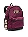 Victoria's Secret Pink Campus Backpack Burgundy Sequin Gold Rose