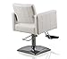 FlagBeauty White Hydraulic Barber Styling Chair Hair Beauty Salon Equipment Square Base