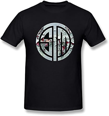 Jasmincc Men's Team SoloMid TSM Retro Rupture Logo Tees Black X-Small
