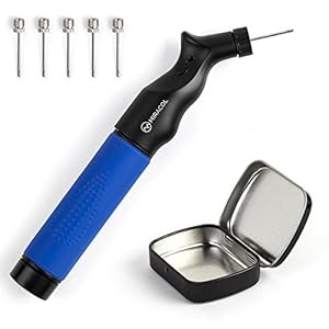 MIRACOL Dual Action Ball Pump – 6 Standard US Needles – Free Storage Metal Box Tin Container – Best for Basketball…