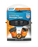 Camco 39752 One Bayonet Cap & One Lug Cap RV Sewer Hose Storage (Pack of 2)