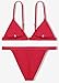 Jaci.Vela Women's Fashion Bikini Set Solid Color Two Piece Swimsuit,US4-6=Tag Size M,Red