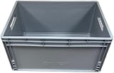 Auer Packaging Euro Stacking Container Box 60x40x32cm 66L Heavy Duty Grey view 4