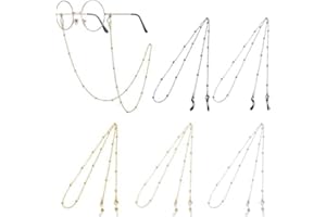 LUHAOMISKY 4Pcs Eyeglass Holders Around Neck Eyeglass Chain for Women Stylish Glasses Lanyard for All ages Glasses Neck Strap Vintage Reading Glasses Chain with Eyeglass Loop,Sunglasses and Eyewear Accessories