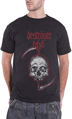 Destroyer 666 T Shirt Skull Band Logo Official Mens Black