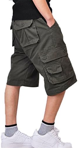 Congs Men's Survivor Outdoor MILITARY Cotton Cargo Short Pants-green-Tag 36/US 34