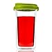 Princeton Wares Tea Tumbler Travel Mug Cup Double Wall Insulated Borosilicate Glass Large 14 Ounces For To Go Coffee, Tea Hot Drinks Includes BPA-Free Silicon Travel Lid (Bright Green)