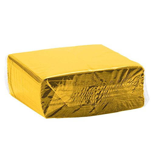 MM Foodservice 125 Count 2 Ply Paper Dinner Napkins perfect for Weddings, Parties, Dinners or Events (YELLOW) - Thumbnail 3