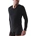 DAVID ARCHY Men's V-Neck Long Sleeve Cotton Top Tees Undershirt T-Shirt