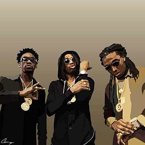 Migos Hip Hop Trio Poster 12 X 18 inch Rolled by zolto posters