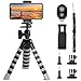 Phone Tripod, PEYOU [5 in 1] Octopus Portable Tripod Stand + Mount Holder Compatible for Gopro Phone + Bluetooth Remote Compatible for iPhone XS Max XR X 8 7 6 Plus,Galaxy Note 9 8 S10 S9 S8 Plus S10e
