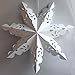 Paper Snowflake Lantern Decoration (Winter White 7-Point Snowflake Luminary) - Perfect for Winter Weddings, Christmas Holiday, Frozen Birthday Party & Home Decor