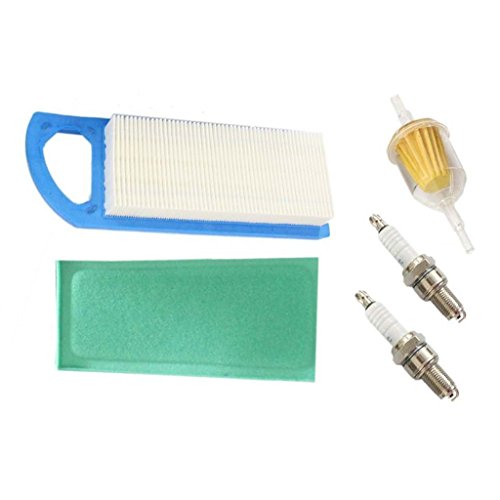 HURI Air Filter Fuel Filter Spark Plug Tune Up Kit for John Deere 115 L108 LA105 LA110 LG253