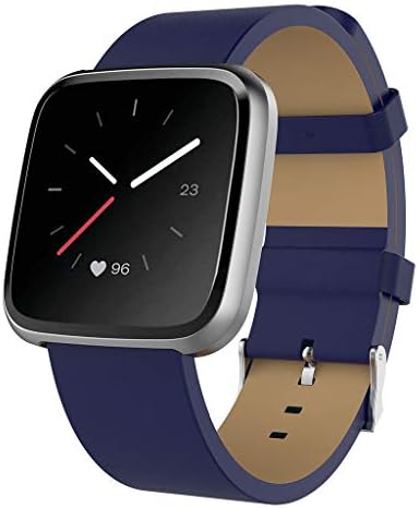 Jeeke - Correa de Piel para Fitbit Versa Lite, Azul Oscuro ...