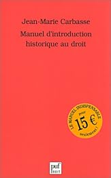Manuel d'introduction historique au droit