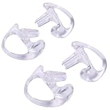 HDE Two Way Radio Ear Mold Replacement Earpiece Insert for Acoustic Coil Tube Earbud (2 Pair, 1-Small, 1-Medium)