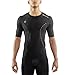 Skins Men's DNAmic Compression Short Sleeve Top, Black, Large