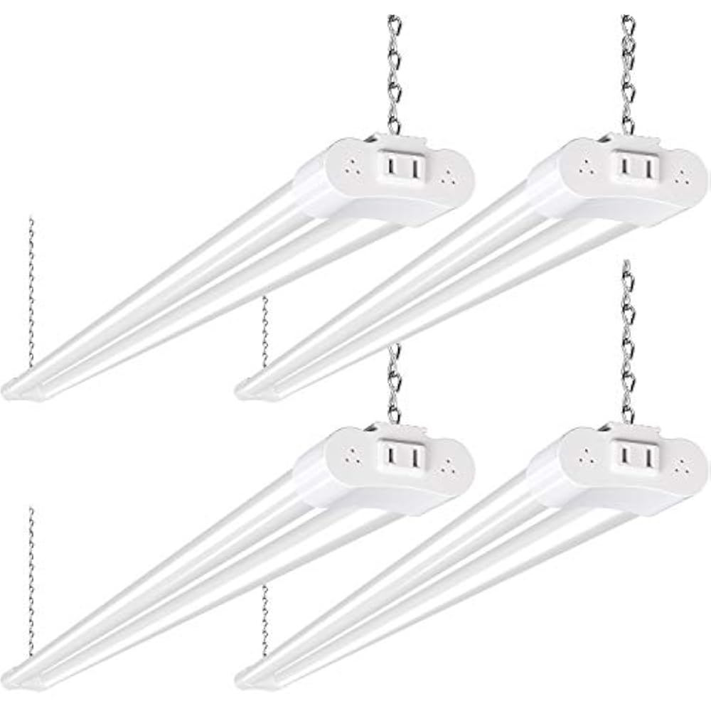 4FT 36W Linkable LED Shop Light With Cord, 4000lm Hanging FlushMount