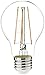 Amazon Basics 60 Watt Equivalent, Clear, Non-Dimmable, 15,000 Hour Lifetime, A19 LED Light Bulb - Soft White, 2-Pack