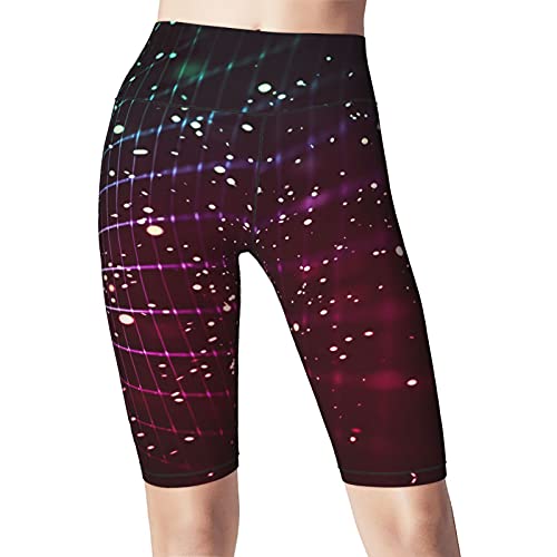 Inaayayi Hoge taille Yoga Shorts Neon Grid Lines Creative Art vrouwen Biker Shorts Tummy Control Fitness Atletische… - Image 4
