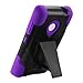 Reiko Silicone Protector Cover with Kickstand for Nokia Lumia 520/521 - Retail Packaging - Purple/Black