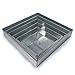 EURO TINS SET OF 6-PIECE SQUARE SHAPE CAKE BAKING PANS 6
