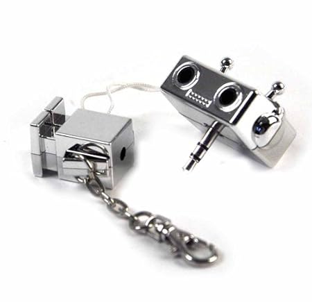 Chrome Robot Earphone Splitter