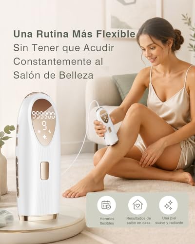 TIIMAGIC IPL Laser Epilator with 41°F Cooling, 9 Energy Levels, 999,900 Flashes, 3 Functions HR/RA/SC, Pulsed Light Epilator for Face, Bikini and Body, Home Use ck1122