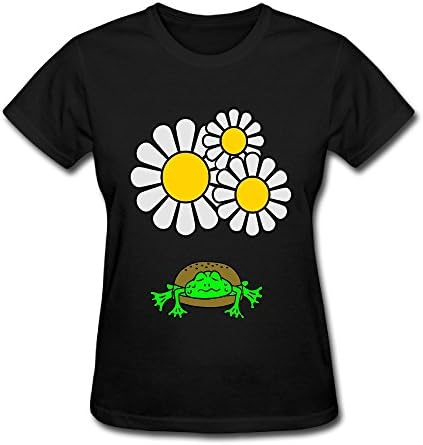 Unlongquhu Daisy Women's Short Sleeve Fashion T ShirtSize XL Color Black