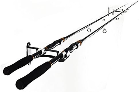LEOSPORT Fishing Rod Storage Wall Rack - Ultra Sturdy Weatherproof 2 Rack Fishing Pole Holder - Space Saving