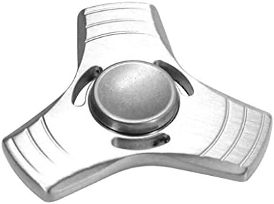 Zonyor Anti-Anxiety 372 Spinner Helps Focusing Fidget Toys Premium Quality EDC Focus Toy for Kids &amp; Adults - Best Stress Reducer Relieves ADHD Anxiety Aluminium Silver