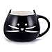 Asmwo Cute Cat Ceramic Mug Funny Cat Shaped Cup for Coffee Tea Black,12 oz Valentine's Day Gifts