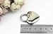 BeeSpring 1 Pieces Height Polished Heart Shaped Padlock Skeleton Key,Replacement Handbag Bag, Wedding Bow Lock - Silver Color