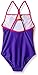 Speedo Little Girls' Mesh Thin Strap 1 Piece, Royal Purple, 12