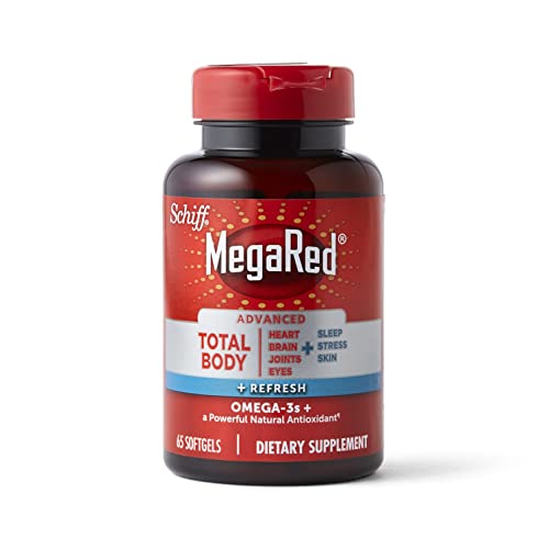 Megared Omega3 Blend Total Body + Refresh 500mg Softgels, (65 Count in
