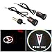Champled for Pontiac Laser Projector Logo Illuminated Emblem Step Courtesy Light Lighting Symbol Sign Badge LED Glow Motorcycle Performance Tuning Accessory