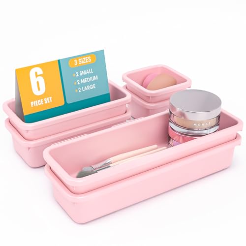 6 Piece Interlocking Drawer Organizer Set