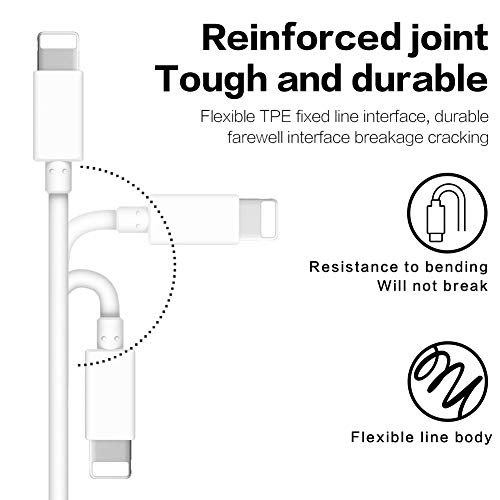 image for TNSO MFi Certified Phone Cable 4Pack 3FT 6FT 6FT 10FT USB Charging & S