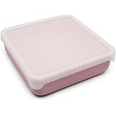melii Reusable Silicone Sandwich Container | Leak-Resistant Food Storage with Easy-Open Lid, BPA-Free, Dishwasher & Microwave Safe, Lunch Box for Kids & Adults (Pink)