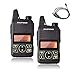 Baofeng T1 Mini Walkie Talkies UHF Two Way FRS/GMRS Handheld radios Rechargable with Programming Cable, Headsets (1 Pair)