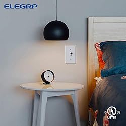 ELEGRP Single Pole Toggle Light Switch, 15 Amp, 120