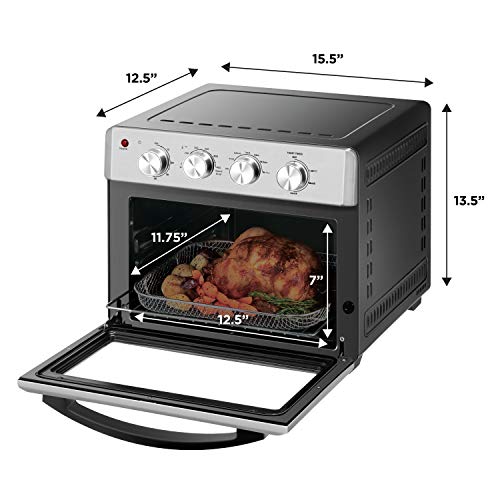 Chefman Air Fryer Toaster Oven, 6 Slice, 26 QT Convection AirFryer w/ Auto ShutOff, 60 Min
