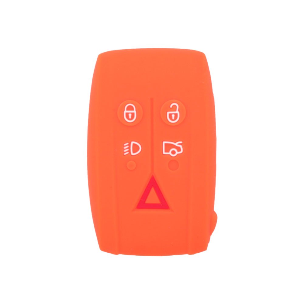 BROVACS Silicone Cover Protector Case Holder Skin Jacket Compatible with JAGUAR 5 Button Smart Remote Key Fob CV4983 Orange