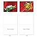 The Best Card Company - 10 Holiday Note Cards for Christmas - Festive Bulk Assortment, Boxed Notecards with Envelopes (4 x 5.12 Inch) - Yule Frogs M1754XS