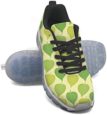 FAAERD Geen Leaves Men's Breathable Mesh Air Cushion Outdoor Sport Running Shoes Lightweight Casual Sneakers